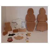 Hand Made Unfinished Wooden Decorations