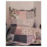 Machine Stitched Reversable Pink and Baby Blue