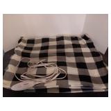Checkered Heated Blanket Throw Size