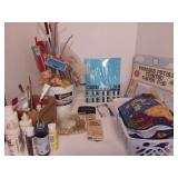 Large Craft Lot With Pipe Cleaners, Paint,