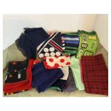 Scarf lot, mostly silk