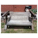 Freestanding Wooden Porch swing