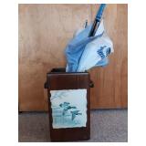 Wooden Duck Umbrella Holder With Captains Galley