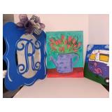 Three Different Hand Painted Door Sign and