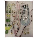 Multi Color Costume Earrings Necklaces