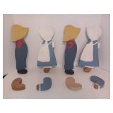 Vintage Handmade Wooden Folk Art Unfinished