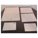 Three 12x16' Unopened Canvases, Three 5x7'
