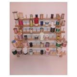Wooden Thread Rack With Thread