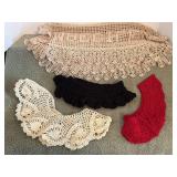 Crocheted collars and doilies