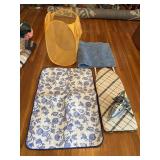 Laundry lot, shark iron, ironing board etc