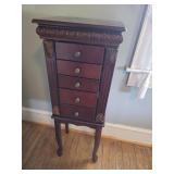 Jewelry armoire 37 tall, 13 1/12 wide 10 deep