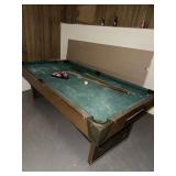 Pool table with Pool sticks and BallsMissing