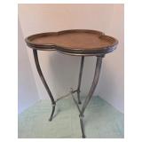 Unique Side Table with Wooden Top and Metal legs.