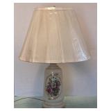 Vintage Deena hand-decorated table lamp featuring