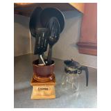 Vintage Pyrex Silex coffee carafe & ceramic