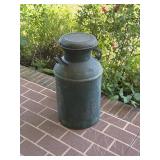 Vintage Milk Can with Metal Lid