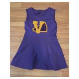 Vintage Viking Cheerleading Uniform.  Purple and