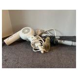 Hair dryer & curling iron l? Found as is.