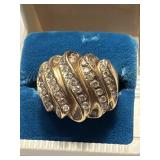 10 Kt Gold with Diamonds Dinner Ring