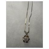 14Kt White Gold Necklace with Diamond Beautiful