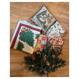 Christmas table cloths, pillow, blanket, cushions