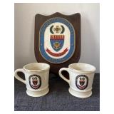 USS Robert G Bradley FFG 49 plaque & pair of