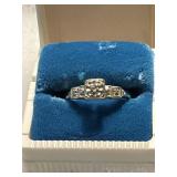14Kt Ring Approximately size 2-4 small diamonds