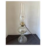 Vintage lamp with ribbed base
