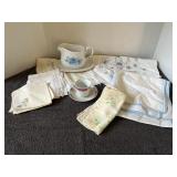 Corelle gravy boot, vintage tea cup with saucer,