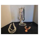 Costume jewelry and stand