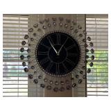 Crystal Sunburst wall clock   Found as is.