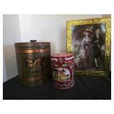 Lot of tin canisters one is a Weibro spice wood,