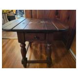 Vintage wooden double drop leaf side table
