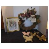Beautiful  wreath with butterflies  ect.
