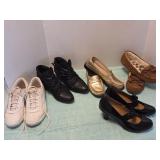 Five Pair Ladie's Shoes. Sizes 7 to 8.5.   Cute