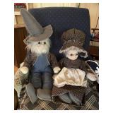Vintage, handmade hillbilly dolls.  Adorable!