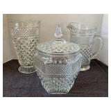 Vintage Wexford, vase, pitcher & cookie jar.