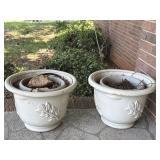 Planters Pair plastic heavy