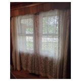 Lace drapes 84 inches long 4 panels