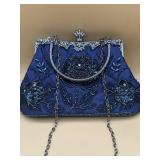 Vintage 1920s inspired Beaded Evening Bag Pearl
