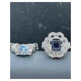 Beautiful Rhinestone fashion rings with stretch