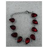 the 'Free Rein' red teardrop necklace  from