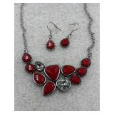 Breathtaking Brilliance' red necklace set,