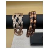Bronze and gold tone bracelets