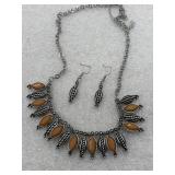 Jungle Jamboree' necklace and earrings set in