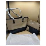 handbag set featuring a large tote bag and a