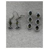 dangle and drop earrings featuring green