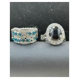Beautiful Rhinestone fashion rings stretch bands