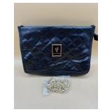 black quilted Younique cosmetic bag that comes