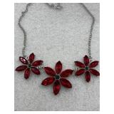 Meadow Muse multi necklace featuring red